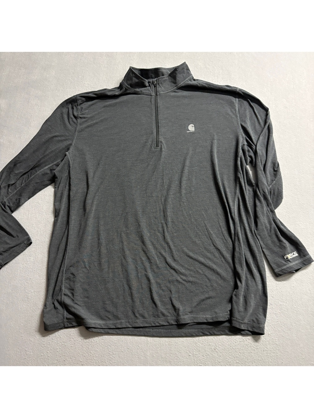 Carhartt Force Extremes 1/4 Zip Pullover Mens 2XL Gray Relaxed Fit Active Top